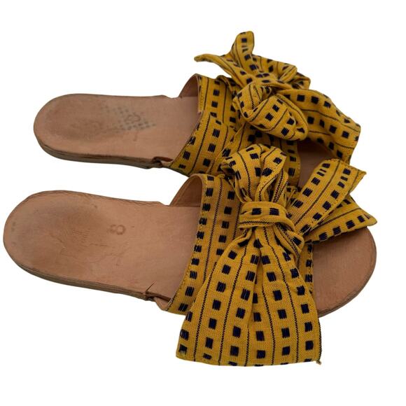 Brother Vellies Saffron Burkina Slides size 8 Handmade Avant Garde $285 - Picture 1 of 4